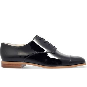 Michael Kors Pierce Patent Leather Cap Toe Oxfords Black Size 10